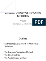 English Language Teaching Methods: PPG215 Semester 1, 2014/2015