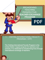 Broadening Teaching Perspective:: Teacher Exchange Program