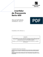 650 Product Manual Frame 1, 2, & 3 For Software Ver 3 - Spanish PDF