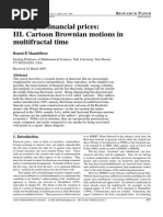 Mandelbrot - Scaling in Financial Prices - 3 - Cartoon Brownian Motions in Multifractal Time PDF