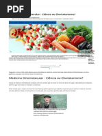 Medicina Ortomolecular - Ciência Ou Charlatanismo - PDF