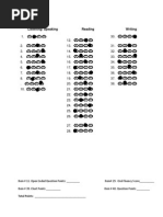 Listening/ Speaking Reading Writing: Total Points