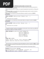 Procedimientos Almacenados en Transact SQL