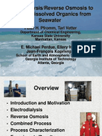 Electrodialysis/Reverse Osmosis To Recover Dissolved Organics From Seawater