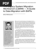 The Legacy System Migration Workbench (LSMW) - A Guide To Data Migration With Bapis