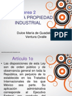 Ventura Dulce - Tarea 2 - Ley de La Propiedad Industrial Art. 1,2,4, 6 y 8