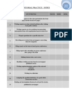 Editorial Practice - Index: S.No List of Practical Page No Marks Initial