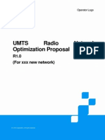 UMTS Radio Network Optimization Proposal (For New Network) - R1.0