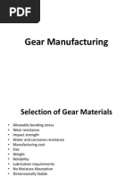 Gear Manufacturing To Teach