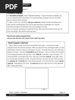 In My Room Worksheet 1: Descriptive Paragraphs