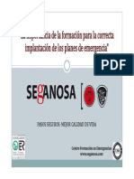 02 Importancia Formacion Correcta Implantacion Planes Autoproteccion SEGANOSA