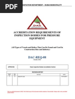 DAC-REQ-08: Accreditation Requirements of Inspection Bodies For Pressure Equipment