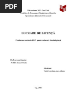 Platforme Verticale ERP Pentru Afaceri. Studiul Pieţei-Vasile Loredana