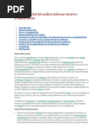 Responsabilidad Del Auditor Informar Errores e Irregularidades