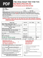 2015 Six Flags New JerseyTicket Order Form