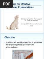 Guidelines For Creating Effective Presentations