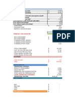 Assumptions-1: Monthly Calculation