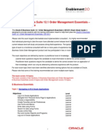 Oracle E-Business Suite 12.1 Order Management Essentials - Exam Study Guide