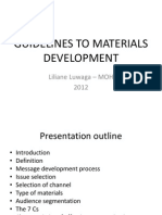 Guidelines To Materials Development