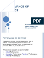 Performance of Contract