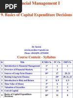 9 Basics of Capital Expenditure Decisions