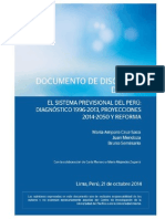 El Sistema Previsional Del Perú - Diagnóstico, Proyecciones y Reforma