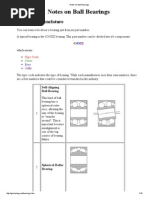 Notes On Ball Bearings
