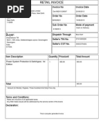 Invoice No Invoice Date: Power System Protection & Switchgear, 1st Edition