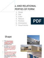 Visual and Relational Properties of Form