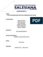 Ciclo de Refrigeracion Por Compresion de Vapor