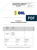 Procedimeinto de Chancado y Zarandeo de Material