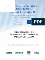 Clasificacion de Actividades Economicas Mercosur - Caem