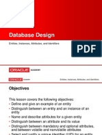 Database Design: Entities, Instances, Attributes, and Identifiers