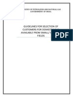 Guidelines For Selection of Customers For Domestic Gas Available From Mall/ Isolated Fields S