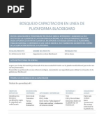 Bosquejo Capacitacion en Linea de Plataforma Blackboard