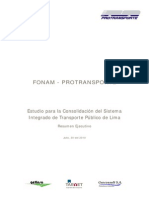 FONAM-Estudio para La Consolidación Del Sistema Integrado de Transporte Público de Lima