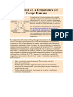 Regulación de La Temperatura Del Cuerpo Humano