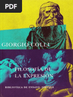 Filosofía de La Expresión - Giorgio Colli