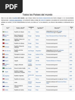 Listado de Todos Los Paises Independientes