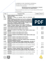 Tabulador General de Precios Unitarios GDF CIPU 2010