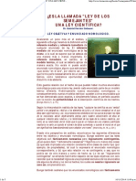 ¿Es La Llamada - Ley de Los Semejantes - Una Ley Científica - Dr. Gabriel Hernán Gebauer