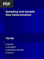 Sampling and Sample Size Determination