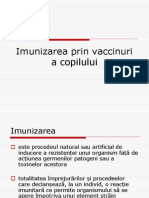 Imunizarea Prin Vaccinuri A Copilului