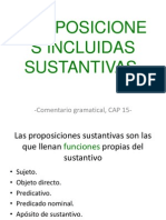 Proposiciones Incluidas Sustantivas