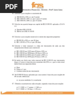 Lista - Revisão - Matemática Financeira