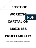 Effect of Working Capital On Business Profitability