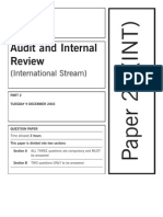 Audit and Internal Review