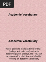 Academic Vocabulary