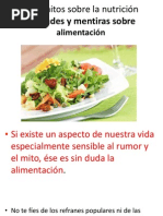 Diez Mitos Sobre La Nutrición