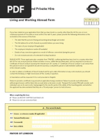 Driver Living and Working Abroad Form 205